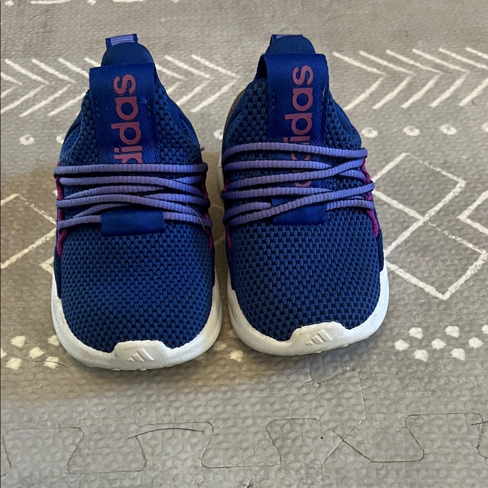 Adidas Toddler Navy and Purple Sneakers